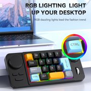 Double Scroll Wheel Mechanical Keyboard 19 Key Small Keypad Color Backlits Programmable Joystick Hot Swappable Switches