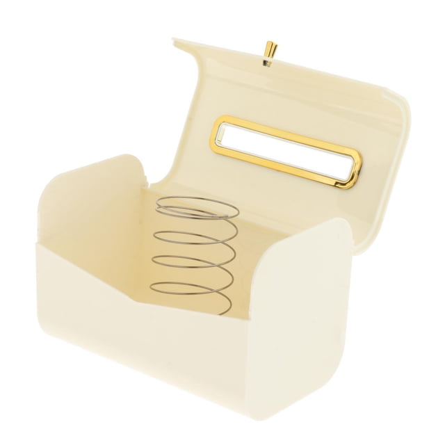 Caja dispensadora de pañuelos, caja de pañuelos faciales, organizador de servilletas para baño, dormitorio y oficina, 7.09 x 4.65 x 4.84 pulgadas. Blanco Sunnimix Cubierta de tejido