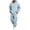 Blue, variant on Mens 2 Piece Sweatsuits Quarter Zipper Drawstring Hooded Pullover Tops Wide Leg Elastic Waist Jogger Solid Color Fashion Comfy Suits White M