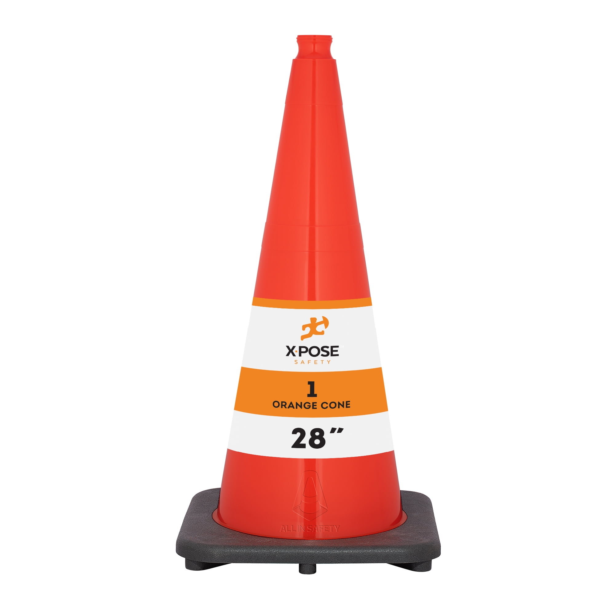 28 Inch Orange Traffic Cones, 1Pack Multipurpose PVC Plastic Safety