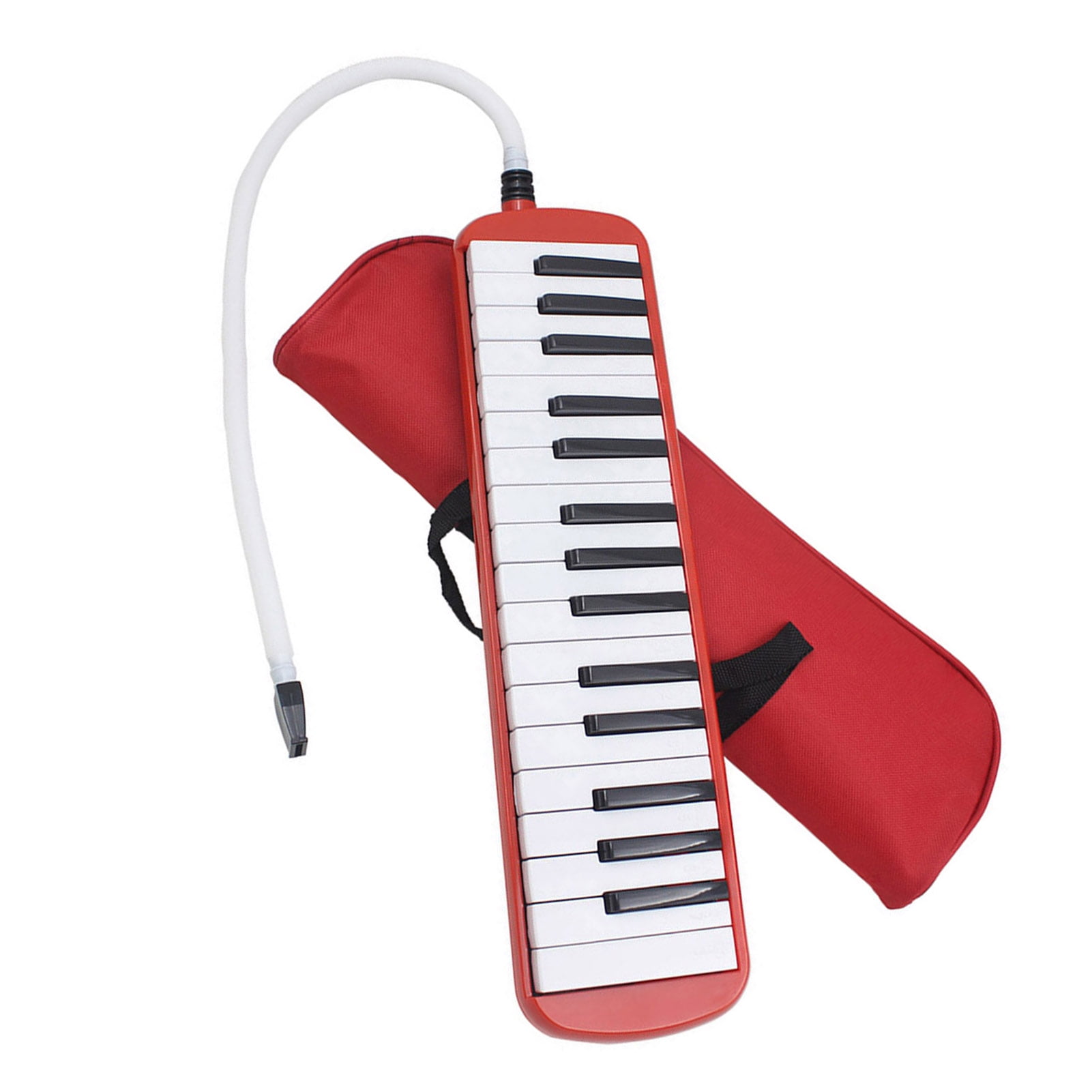32 Piano Keys Melodica Musical Education Instrument for Beginner Kids  Children Gift with Carrying Bag Red 