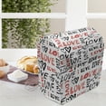thumbnail image 3 of Valentines Stand Mixer Cover, Hand Drawn Love Lettering Doodle Style Design with Brush Stroke Effect, Kitchen Appliance Organizer Bag Cover with Pockets, 5 Quarts, Black Red White, by Ambesonne, 3 of 4