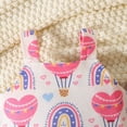 thumbnail image 6 of Fesfesfes Outfits For Toddler Girls Toddler Kids Baby Girls Fashion Cute Sweet Heart Print Jumpsuit Sling Romper Flare Pants 18-24 Months, 6 of 8