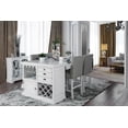 thumbnail image 3 of Furniture of America Alana Transitional Upholstered Counter Height Dining Chairs - Set of 2, White Gray, 3 of 6