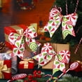 thumbnail image 4 of Dalrosia 12PCS Christmas Bows Decoration 6.3 Inch Large Christmas Wreath Bows Red Green Xmas Tree Bows Christmas Glitter Dot Bows Ribbons Ornaments for Garland Wedding Home Holiday Party, 4 of 5