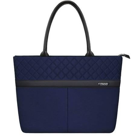 Mosiso Laptop Tote Bag for MacBook Pro 16 inch 2021 M1 Pro/Max A2485/2019-2020 A2141, 15-15.6 inch Notebook, Business Briefcase with Compartment&2 Decorative Pockets, Navy Blue