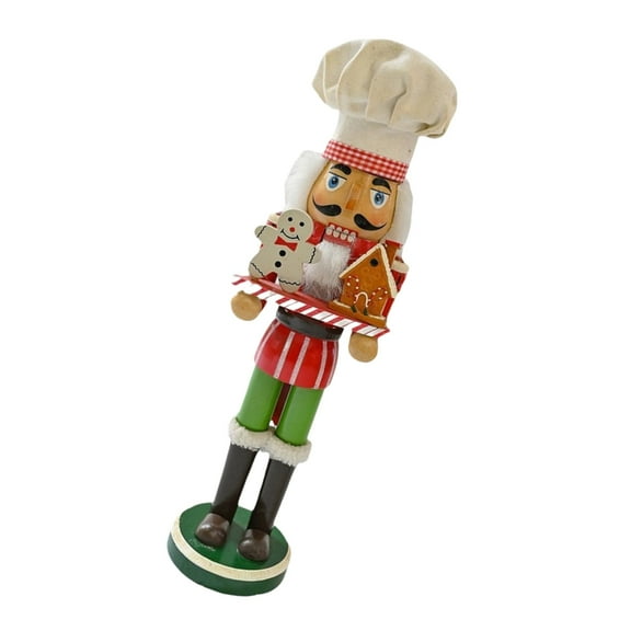 CIYISON Charm Wood Nutcrackers Soldiers 38cm Holiday Figurines for Indoor Display
