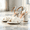 White, variant on Women's Bow Knot Heeled Sandals Chic Pleated Bow Chunky Heels Wedding Shoes Adjustable Ankle Buckle Straps Block Sandals High Slingback Dress Shoes
