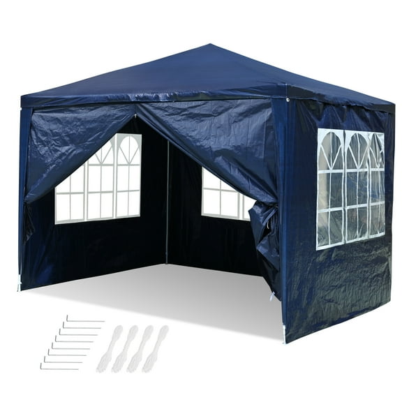 Yescom 10'x10' Outdoor Wedding Party Patio Enclosed Canopy Tent w/ 4 Removable Side Walls Canopy for Fetes Event