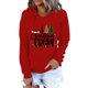 thumbnail image 1 of Gibobby Sudadera con capucha de color Navidad Mujer Casual Y 2 K Impreso Sudadera Suelta Sudadera Con Capucha Cuello Rojoondo Manga Larga Sudadera Blusa (Rojo, L), 1 of 5