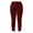Wine, variant on ABSUYY Womens Split Hem Leggings,Stretch Yoga Pants, Casual Cropped Trousers, Army Green,Size L