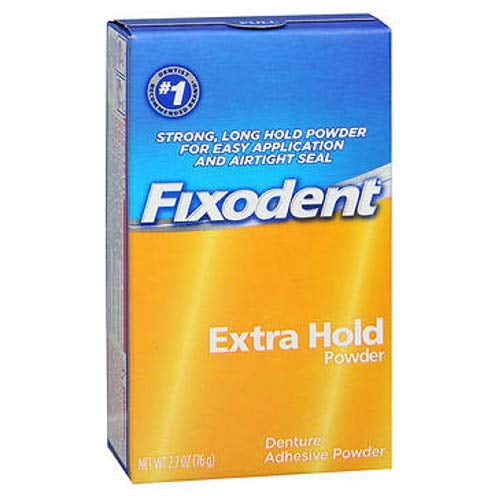 Fixodent Extra Hold Denture Adhesive Powder, 2.7 Ounce