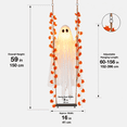 thumbnail image 2 of 4ft Halloween Swing Ghost Decoration, Hanging Light-up Ghost Decor with RC, 8 Modes, Ideal for Halloween Party (B 4.9ft), 2 of 10