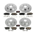 thumbnail image 3 of PowerStop Front and Rear Z23 Evolution Sport Carbon-Fiber Ceramic Brake Pad and Drilled & Slotted Rotor Kit Fits: HONDA Select Models K7346, 3 of 10