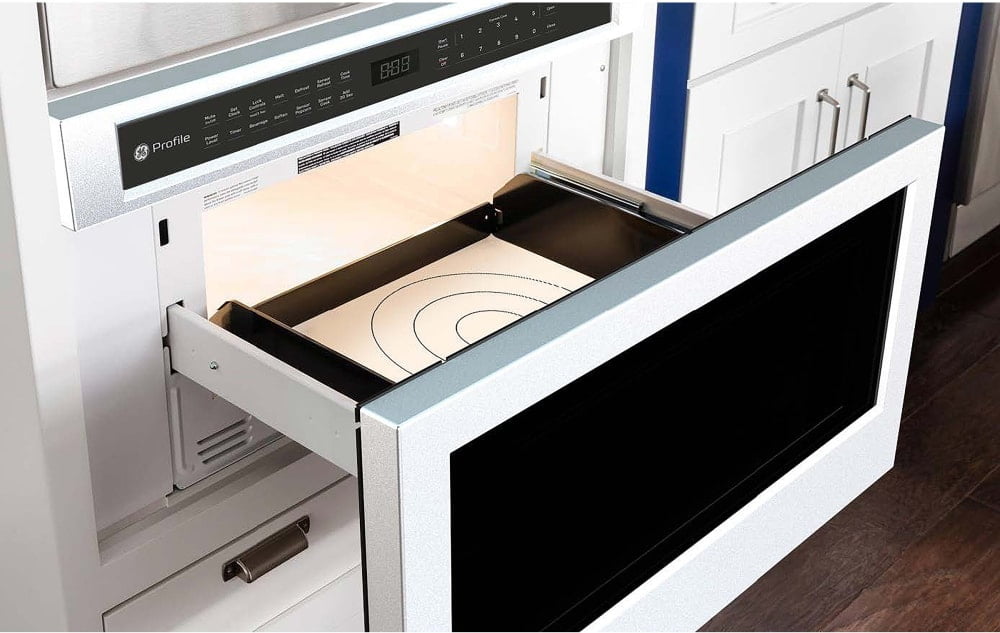 GE Profile PWL1126SWSS 24 Inch Built-In Microwave Drawer with 1.2 cu.ft. Capacity, 1000 Watts Cooking Power Stainless Steel