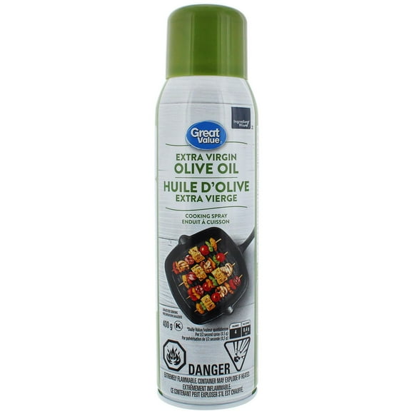 Enduit à cuisson huile d’olive extra vierge Great Value 400 g