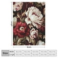 thumbnail image 4 of Shiartex Elegant Burgundy Floral Blanket Elegant Velvet Floral Soft Warm Throw Blankets Soft Flannel Throw Blanket for Couch Sofa Bed for Adults Kids Boys Teens Gift for Adults and Children, 4 of 6