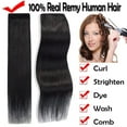thumbnail image 5 of SEGO Blonde Clip in Human Hair Extensions Balayage One Piece Soft Straight 3/4 Full Head Hair Pieces for Women, 5 of 12