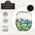 thumbnail image 2 of 10 Strawberry Street Mazatlan Stemless Wine Handblown Mexican Glass, Set of 4, 2 of 7