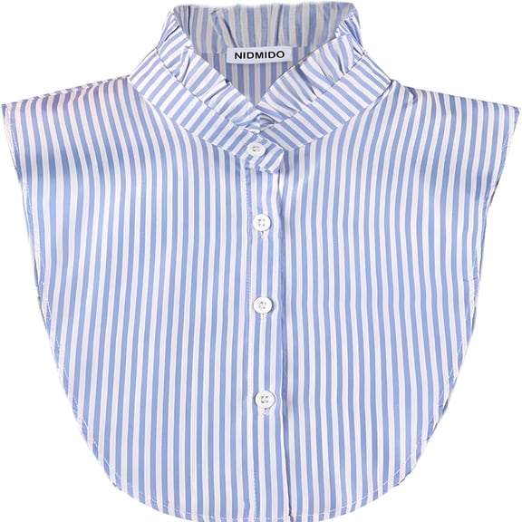 TELOLY 2026 New Women Ruffle Detachable Half Blouse Shirts Fake Collar Dickey Collar Faux False Collar for Girls Detachable Sleeves for Layering, Casual Wear, School Uniforms, Costume Accessories.