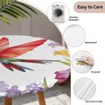 thumbnail image 3 of Spring Floral Round Tablecloth for 45-54 Inch Tables,Fitted Table Cover with Elastic Edge,Pastoral Summer Botanical Flowers Birds Waterproof Outdoor Table Cloth Protector for Patio Garden Dinner, 3 of 9