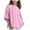 Pink, variant on Girls Green Shirt 3/4 Sleeve Summer Tops Children's Fashion T-Shirts Toddler To Big Kid Sizes Preppy Girls Clothes