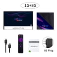 thumbnail image 1 of TV Box Control remoto Reproductor multimedia TV WiFi Network Media Player Caja de televisión de resolución 4K, 1G + 8G, enchufe de EE. UU. Inevent EL001574-02B, 1 of 7