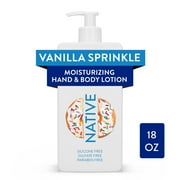 Native Dunkin' Moisturizing Body Lotion, Vanilla Sprinkle, 16.5 oz