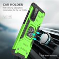 thumbnail image 6 of NIFFPD Galaxy A72 Case, Samsung A72 Case Ring Kickstand Hard PC Soft TPU Phone Cover for Samsung Galaxy A72 5G Green, 6 of 7