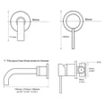 thumbnail image 4 of HAGSYCT 1 Pcs Basin Faucet Bathroom Sink Faucet Wall Mounted Single Handle Hot Cold Water  Rose Gold Set, 4 of 4