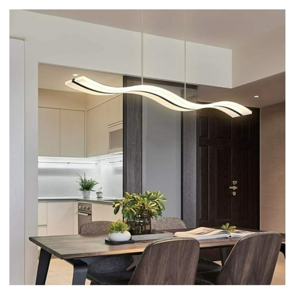 Modern LED Pendant Light Dimmable Fixture Modern LED Chandelier LED Hanging Light Fixture for Contemporary Living Room Dining Room Kitchen Island Table(Dimmable Control)