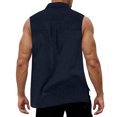 thumbnail image 5 of Kalauyu Men's Linen Sleeveless Shirts Button Down Beach Tank Top Basic Solid Shirt Vest with Pocket, 5 of 7