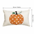 thumbnail image 3 of Decorative Lumbar Pillow | Polka Dot Pumpkin Fall Pumpkin Pillow for Thanksgiving Pillow, Farmhouse Decor Harvest Decor Couch Pillow Cover, 3 of 6