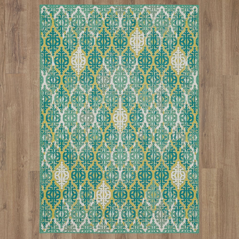 Mohawk Home Ronda Outdoor Area Rug, Teal, 8' x 10'