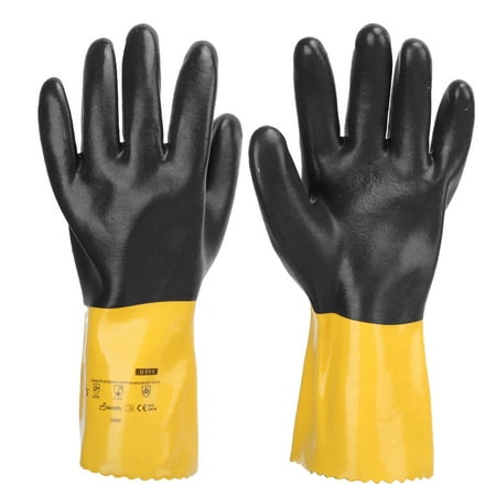 

Reusable Heavy Duty Gloves PVC Coated Work Gloves Oil Resistance Wearproof Hand Protection For Construction For Machinery L