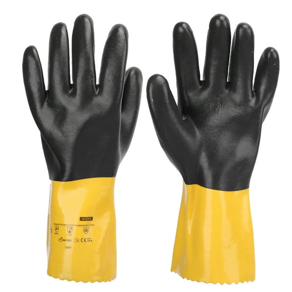 MAYUJIAA PVC Coated Safety Work Gloves Oil Acid Alkali Resistance for Chemical Industry MachineryL AF323-2783
