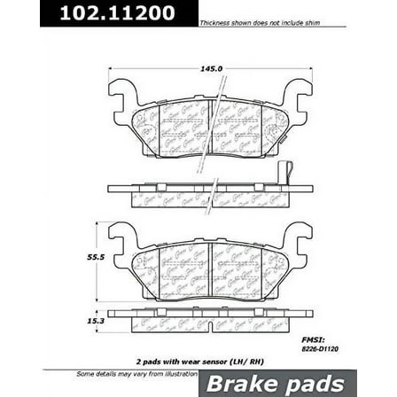 Centric Parts 102.11200 102 Series Semi Metallic Standard Brake Pad