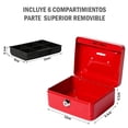 thumbnail image 2 of Pequeña Caja De Seguridad Con Cerradura Y Ranuras Alcancía De Monedas Y Otros Objetos De Valor Rojo, 2 of 11