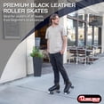 thumbnail image 2 of CHICAGO Skates Patines de pista con forro de cuero premium para hombre, patines cuádruples clásicos negros, talla 13, 2 of 5