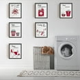 thumbnail image 5 of 6 PCS Canvas Prints Laundry Room Theme Art Red Inspirational Painting Decorative Wall Art Pictures, 5 of 7