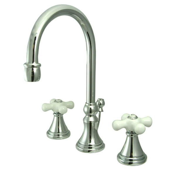 Kingston Brass KS2981PX Two Handle 8 in. to 16 in. Widespread Lavatory Faucet with Brass Pop-up