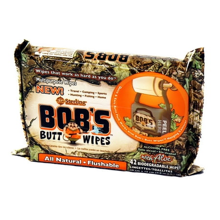 Bob's Butt Wipes 42 Ct. Refill Pack Flushable (Best Way To Wipe Butt)