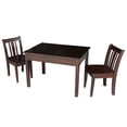 thumbnail image 3 of International Concepts Indoor Wood Kids Lift Top Table and 2 Chairs in Rich Mocha- 3 Piece Set, 3 of 12
