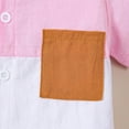 thumbnail image 6 of GXWEA Baby Boy Outfits Boys Clothes Toddler Boy Summer Outfits Short Sleeve Shirt Tops Shorts Sets Baby 5-6 Years Pink, 6 of 8