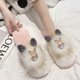 thumbnail image 5 of Pantuflas de felpa con punta abierta para mujer Wmkox8yii hj789, 5 of 6