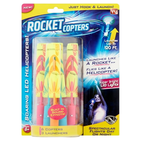 As Seen on TV Rocket Copters, Slingshot LED Heliptors