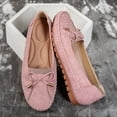 thumbnail image 6 of Pandaie Women's Orthopedic Leather Loafers Comfortable Casual Slip on Flats Shoes Rubber Sole Bow Walking Driving Dressy Moccasins Pink Size 9.5, 6 of 8