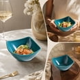 thumbnail image 6 of Fievgin Plastic Serving Bowls, Square Angled Mini Bowls for Salad, Fruit, Kitchen Countertop, Party & Home Table Decor, 6 of 6