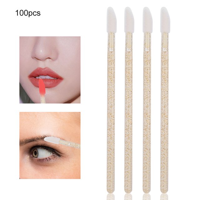 Brocha de maquillaje desechable Ticfox 100 piezas cepillo de labios limpieza de pestañas