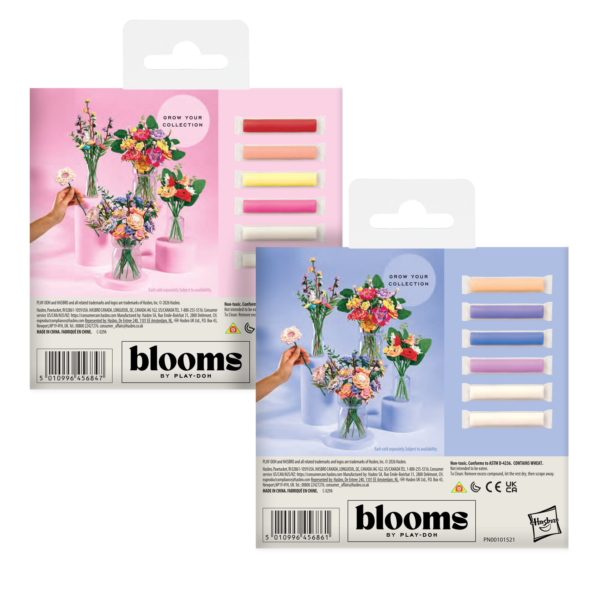 Blooms by Play-Doh Lilac & Orchid 12-Pack Refill Bundle for Flower Bouquet Kits